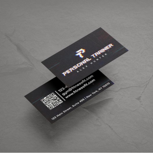 Personal Trainer Gym Fitness Personalisiert (2 SEI Visitenkarte