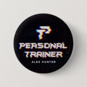 Personal Trainer Gym Fitness Personalisiert Button (Vorderseite)