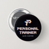 Personal Trainer Gym Fitness Personalisiert Button (Vorne & Hinten)