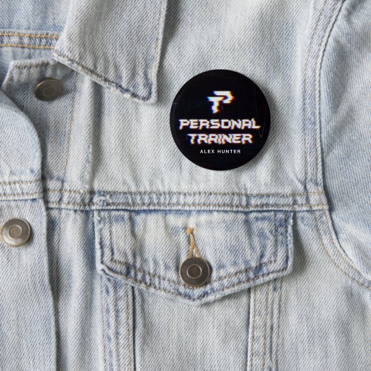 Personal Trainer Gym Fitness Personalisiert Button (Beispiel)