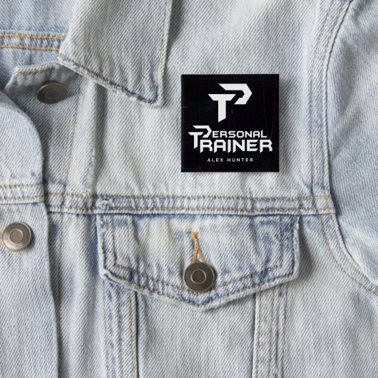 Personal Trainer Gym Fitness Personalisiert Button (Beispiel)