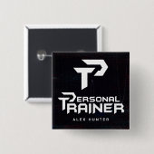 Personal Trainer Gym Fitness Personalisiert Button (Vorne & Hinten)