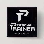 Personal Trainer Gym Fitness Personalisiert Button (Vorderseite)