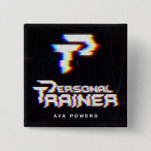 Personal Trainer Gym Fitness Personalisiert Button (Vorderseite)
