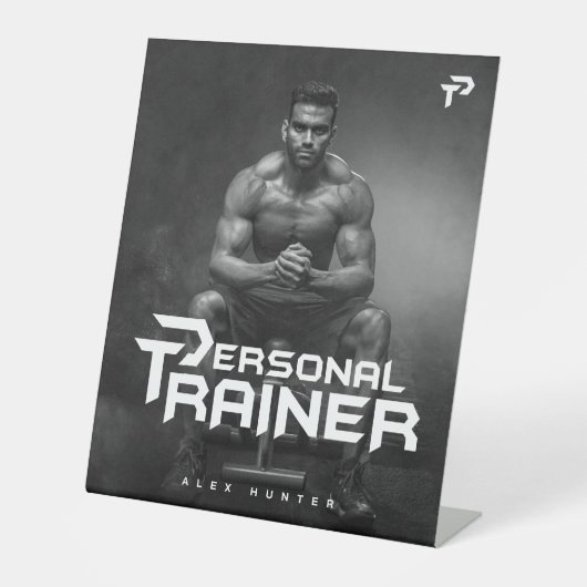 Personal Trainer Gym Fitness Personalisiert Sockelschild (Vorderseite)