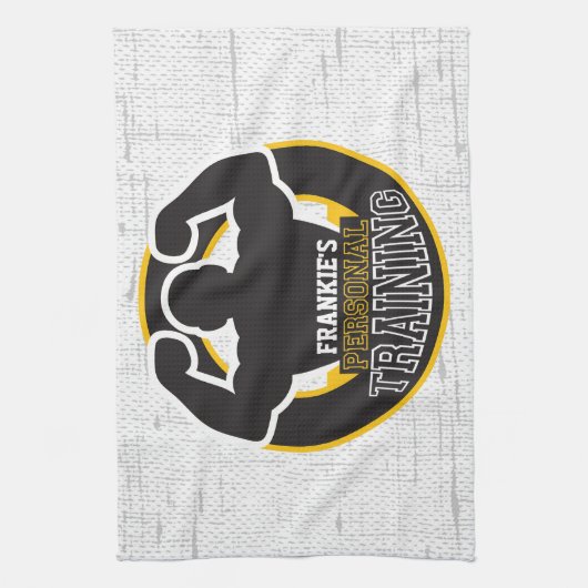 Personal Trainer GYM Power Training Fitness kunden Geschirrtuch (Vertikal)
