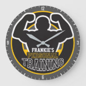Personal Trainer GYM Power Training Fitness kunden Große Wanduhr (Vorderseite)