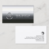 Personal Trainer-Imitate Chrome Monogram Visitenkarte (Vorne/Hinten)