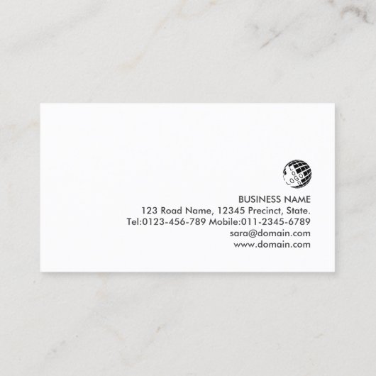 Personal Trainer-Imitate Chrome Monogram Visitenkarte (Rückseite)