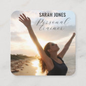 Personal Trainer Influencer der Social Media Fitne Quadratische Visitenkarte (Vorderseite)