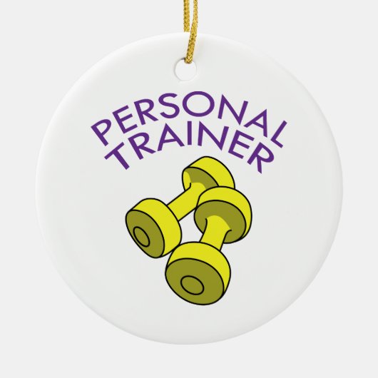 Personal Trainer Keramik Ornament (Vorne)