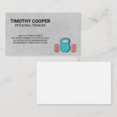 Personal Trainer | Kettle Bell Barbell Weights Visitenkarte (Vorne/Hinten)