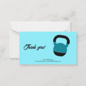 Personal Trainer Kettlebell Landschaft Danke Mitteilungskarte (Vorderseite)