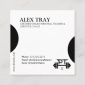 Personal Trainer & Life Coach Quadratische Visitenkarte (Rückseite)
