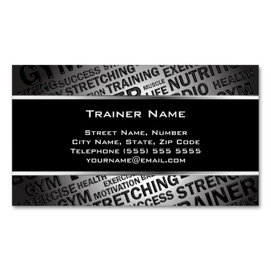 Personal Trainer Magnetic Business Card Magnetische Visitenkarte (Vorderseite)