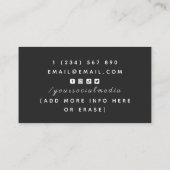 Personal Trainer Mann macht Squats Modernes Sport Visitenkarte (Rückseite)