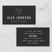 Personal Trainer Mann macht Squats Modernes Sport Visitenkarte (Vorne/Hinten)