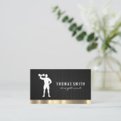 Personal Trainer Metallic Gold Trim Visitenkarte (Stehend Vorderseite)