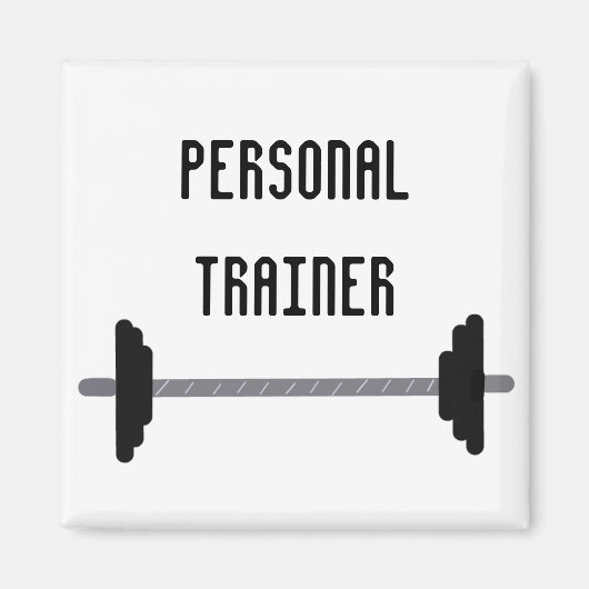 Personal Trainer mit Barbell Magnet (Vorne)