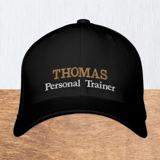 PERSONAL TRAINER "name" embroidered baseball cap Bestickte Baseballkappe