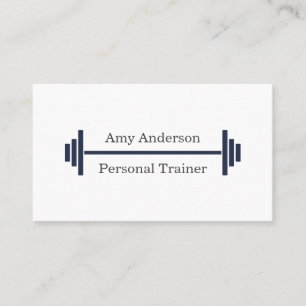Personal Trainer Navy Blue Business Card Visitenkarte