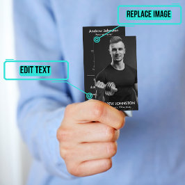 Personal Trainer oder Coach Black & White Terminkarte