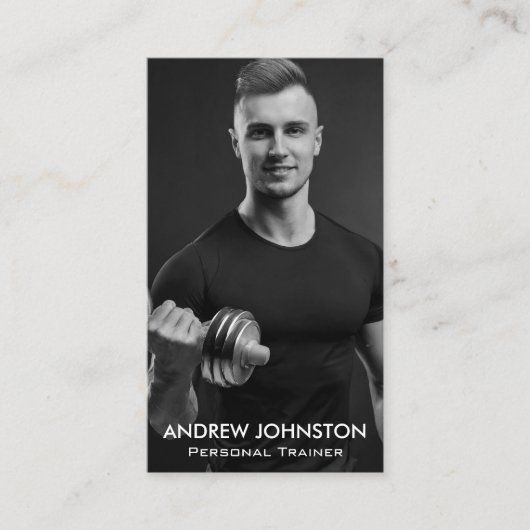 Personal Trainer oder Coach Black & White Terminkarte (Vorderseite)
