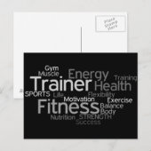Personal Trainer oder Fitness Center Post Card Postkarte (Vorne/Hinten)