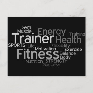 Personal Trainer oder Fitness Center Post Card Postkarte