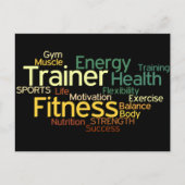 Personal Trainer oder Fitness Center Post Card Postkarte (Vorderseite)