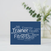 Personal Trainer oder Fitness Center Post Card Postkarte (Stehend Vorderseite)