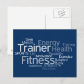 Personal Trainer oder Fitness Center Post Card Postkarte (Vorne/Hinten)