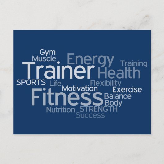 Personal Trainer oder Fitness Center Post Card Postkarte (Vorderseite)