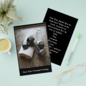 Personal Trainer oder Fitness Dumbells Handtuch & Flyer (Vorderseite & Rückseite)