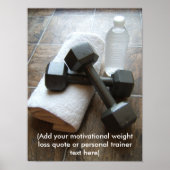 Personal Trainer oder Fitness Dumbells Handtuch & Poster (Vorne)