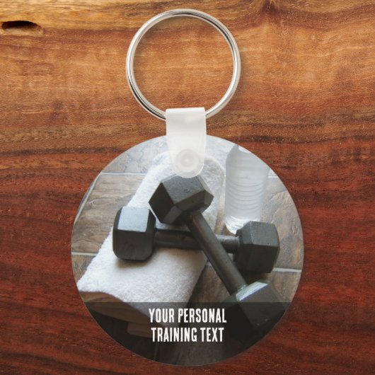 Personal Trainer oder Fitness Dumbells Handtuch &  Schlüsselanhänger (Rückseite)
