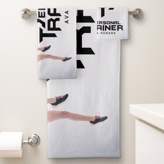 Personal Trainer Personalisiert Badhandtuch Set