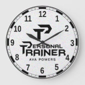 Personal Trainer Personalisiert Große Wanduhr (Vorderseite)