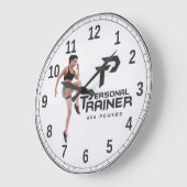 Personal Trainer Personalisiert Große Wanduhr (Winkel)