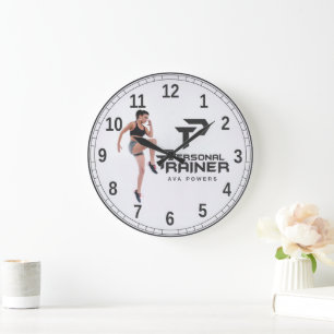Personal Trainer Personalisiert Große Wanduhr