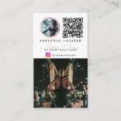 Personal Trainer Photo Feed Social Media QR Code Visitenkarte (Vorderseite)