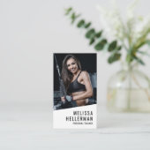 Personal Trainer Photo Vertical Visitenkarte (Stehend Vorderseite)