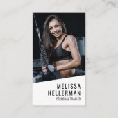 Personal Trainer Photo Vertical Visitenkarte (Vorderseite)