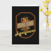 Personal Trainer Profession Karte (Gelbe Blume)