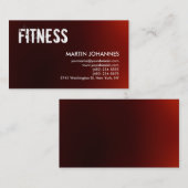 Personal Trainer Red White Business Card Visitenkarte (Vorne/Hinten)