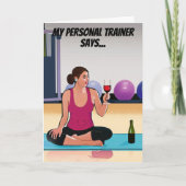 Personal Trainer sagt, dass er das Fitnessstudio z Karte (Vorderseite)