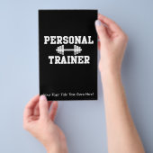 Personal Trainer Schwarz-Weiß Dumbell Training Flyer (Handgriff)