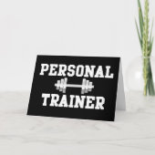 Personal Trainer Schwarz-Weiß Dumbell Training Karte (Vorderseite)