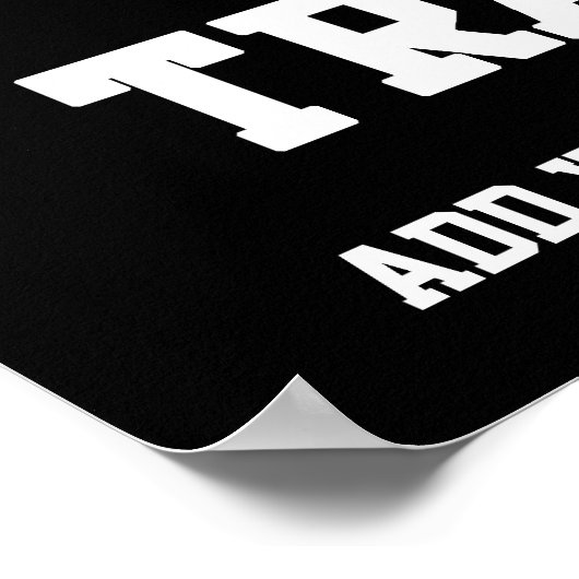 Personal Trainer Schwarz-Weiß Dumbell Training Poster (Ecke)