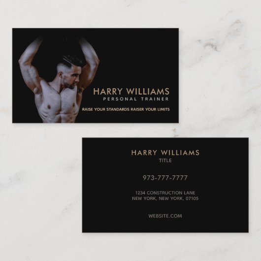 Personal Trainer-Slogans Business Cards Visitenkarte (Vorne/Hinten)